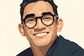 draw amazing vector cartoon portrait