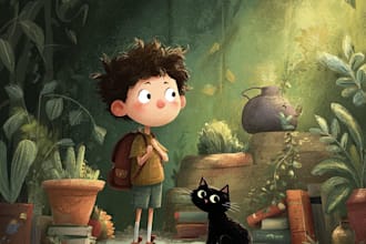 children story book illustration children story book