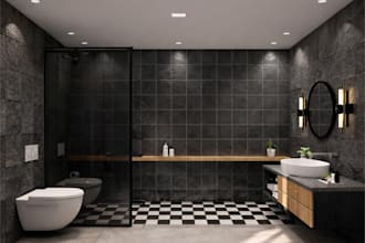 create 3d house modeling with realistic renders