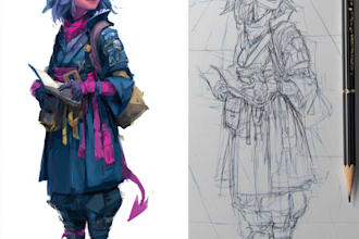 esign unique fantasy character sheets with props