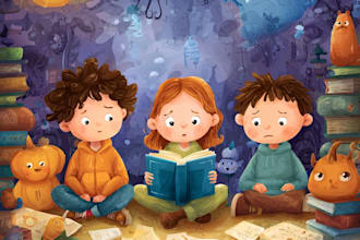 children story book illustration children story book