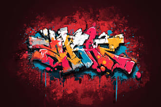 do graffiti art design for name, word or font logo