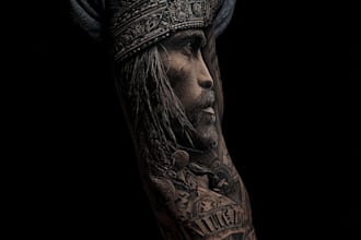 create a tattoo design of tattoo sleeve