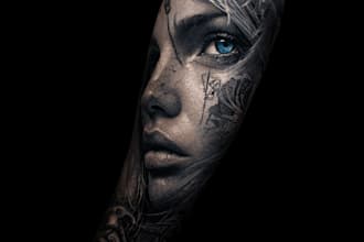 make a tattoo design of tattoo sleeve