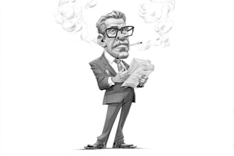 draw unique political caricature design