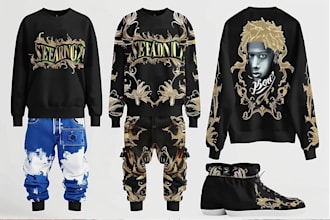 make streetwear clothing graphic tshirt design illustration