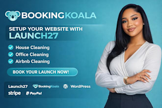 setup bookingkoala website launch27 house cleaning office cleaning airbnb clean