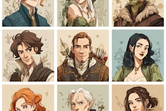 desing your dnd group party illustration