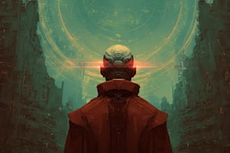 do a sci fi character art and sci fi character illustration