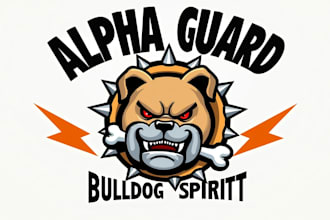 make an amazing alpha guard bulldog logo with unlimited revision