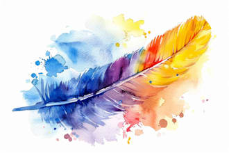 create custom watercolor object illustration