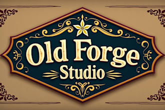 give a high quality old forge studio logo in just 12 hours
