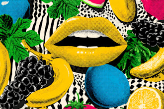 turn your food photos into fun pop art illustrations
