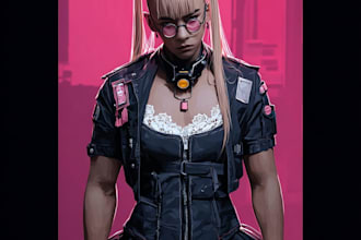 draw cyberpunk character art