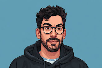 make fabulous pixel art portrait from your photo