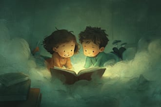 do a marvelous children kids story book illustration