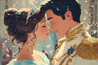 design a cute disney cartoon portrait