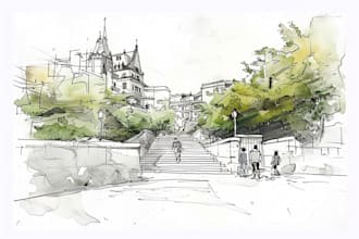 sketch you city urban sketching style
