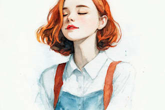 illustrate anything in watercolor style