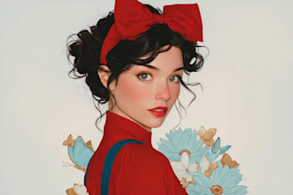 create disney inspired portrait art for you or your family