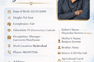 idesign modern resume and bio data with photo