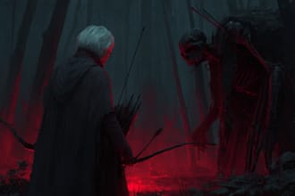 design fantasy horror character art or horror art
