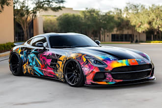 draw car wrap design and vehicle wrap design