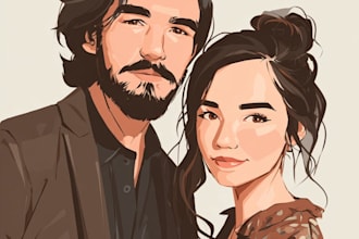 paint custom couple portrait