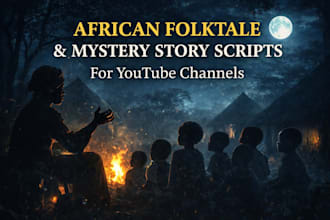 write cinematic african mythology scripts for youtube