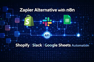 create zapier alternative google sheet automation n8n shopify slack
