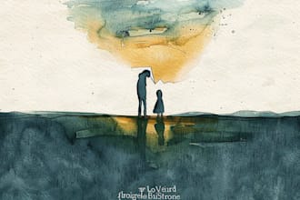 create minimalist line art watercolor for you poems and stories