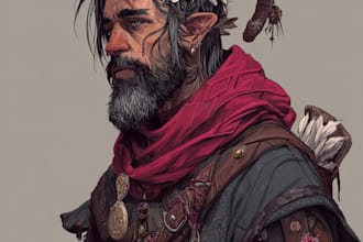 create your dnd character art, portraits and custom character sheet