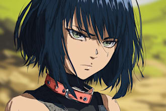 draw anime and manga character illustration for you