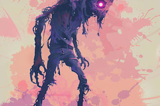 draw fantasy or horror character illustration