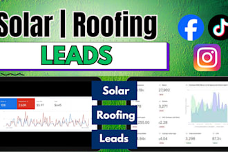 get 500 leads for solar roofing hvac marketing website CRM google facebook ads