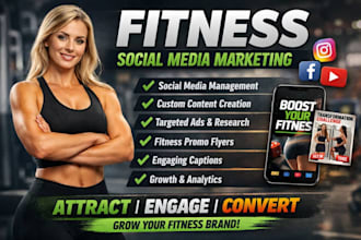 fitness gym social media marketing manager yoga flyer sport wellness weight loss