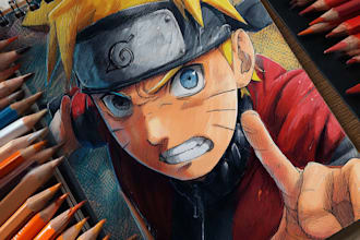 draw fast anime art, illustrations and fan art