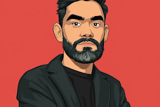 draw amazing vector cartoon portrait