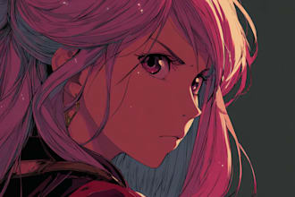 draw anime sketch colored