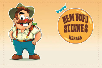 design a vintage retro character mascot for your brand