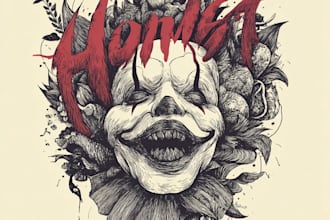 draw fantasy horror and fantasy horror character illustation