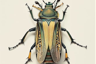 do realistic insect illustrations