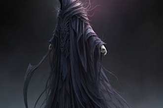 draw horror and dark fantasy illustrations