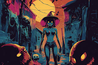 draw a horror illustration