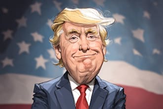 create digital hilarious political cartoon for you