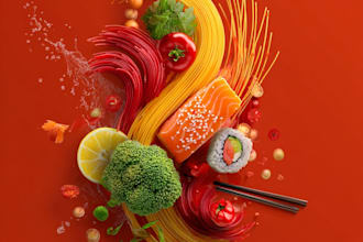 design an attractive food poster, flyer, banner,