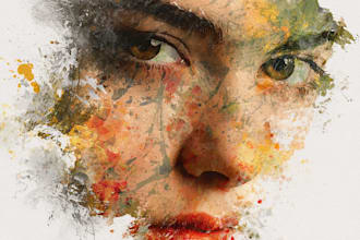 hand drawn artistic watercolor art