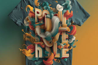 create minimalist typography and custom t shirt design