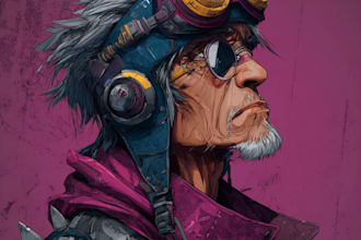 make a sci fi character and illsutration for you