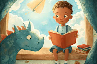 illustrate magical children book art and story book